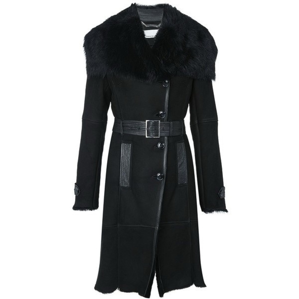 KAREN MILLEN // Sheepskin Layer Coat